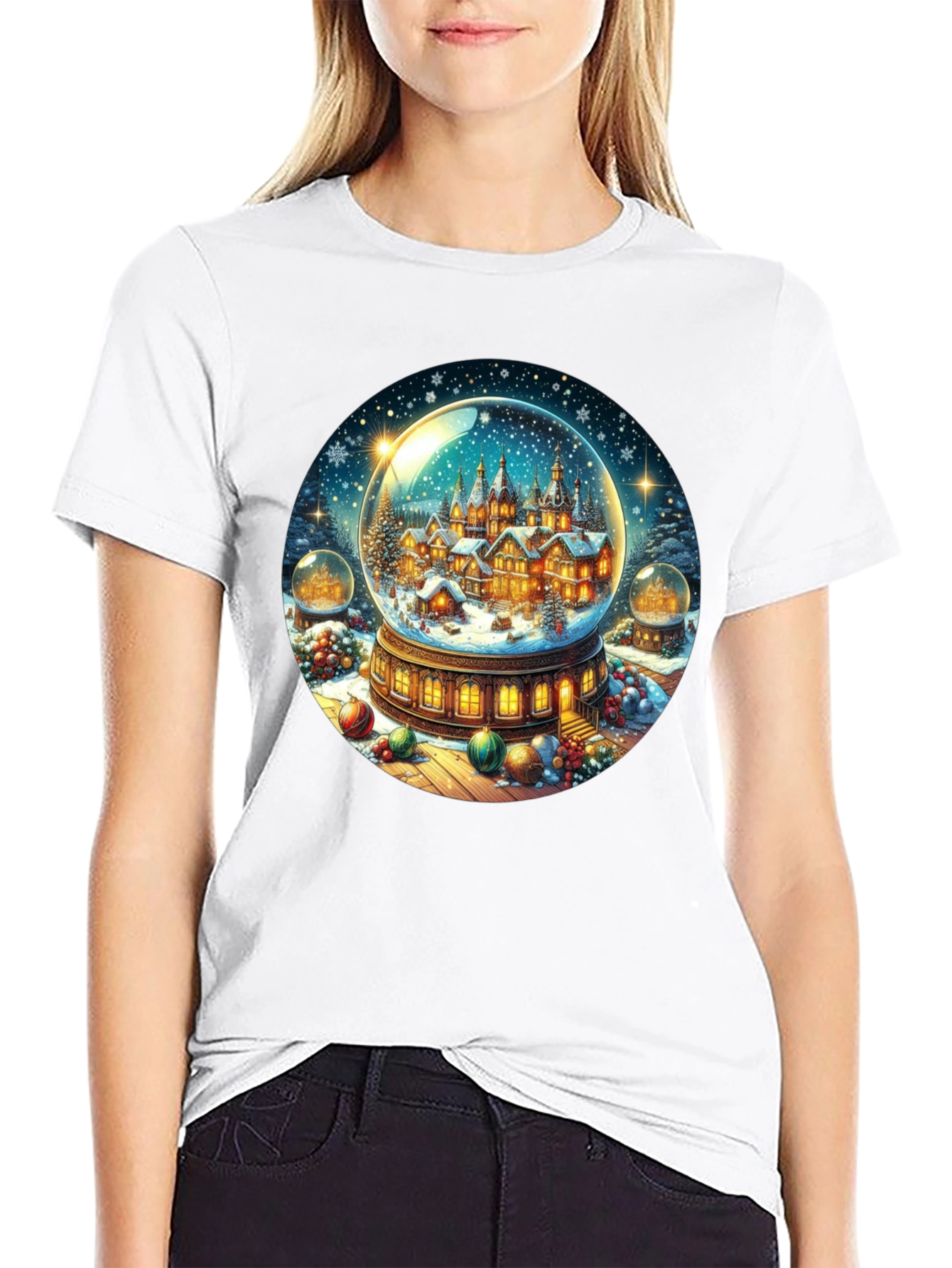 Winter Village Snow Globe Graphic Tee