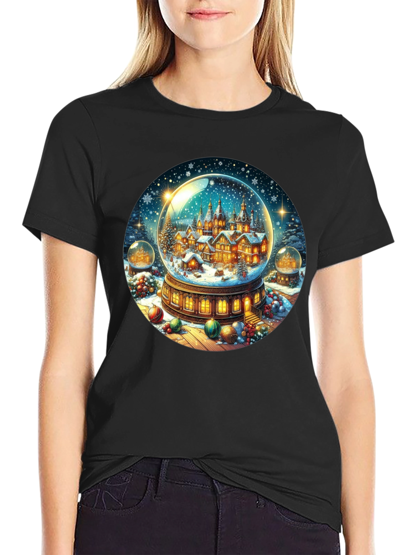 Winter Village Snow Globe Graphic Tee