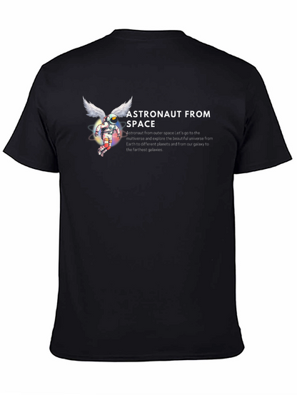 Astronaut From Space Black Graphic T-Shirt