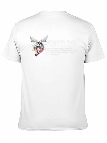 Astronaut From Space Black Graphic T-Shirt