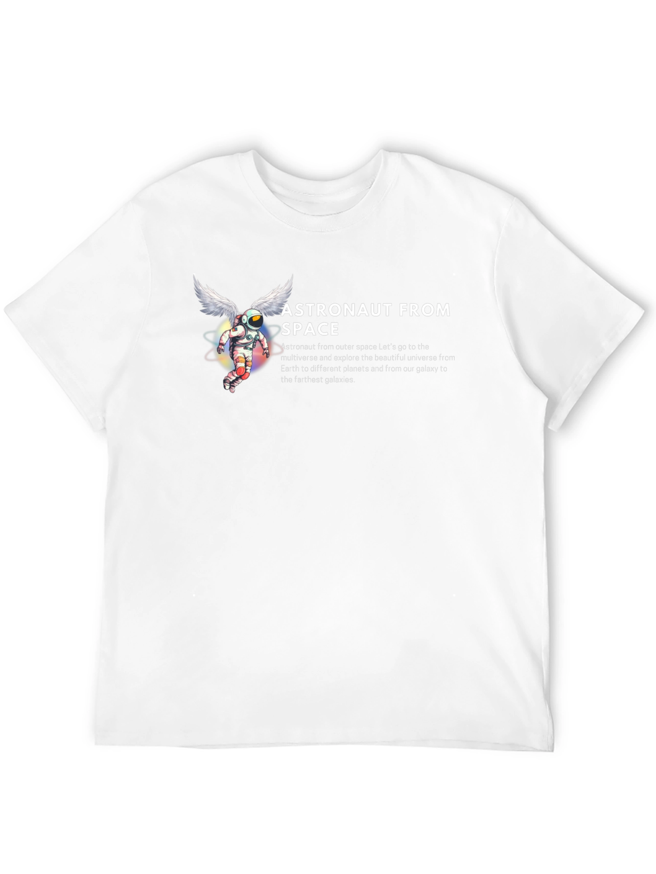 Astronaut From Space Black Graphic T-Shirt