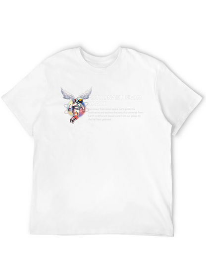 Astronaut From Space Black Graphic T-Shirt
