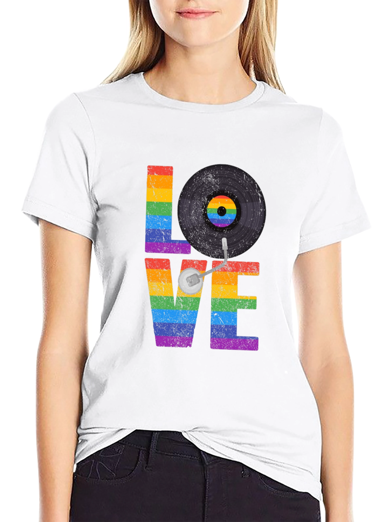 Love Vinyl Record LGBTQ Pride T-Shirt