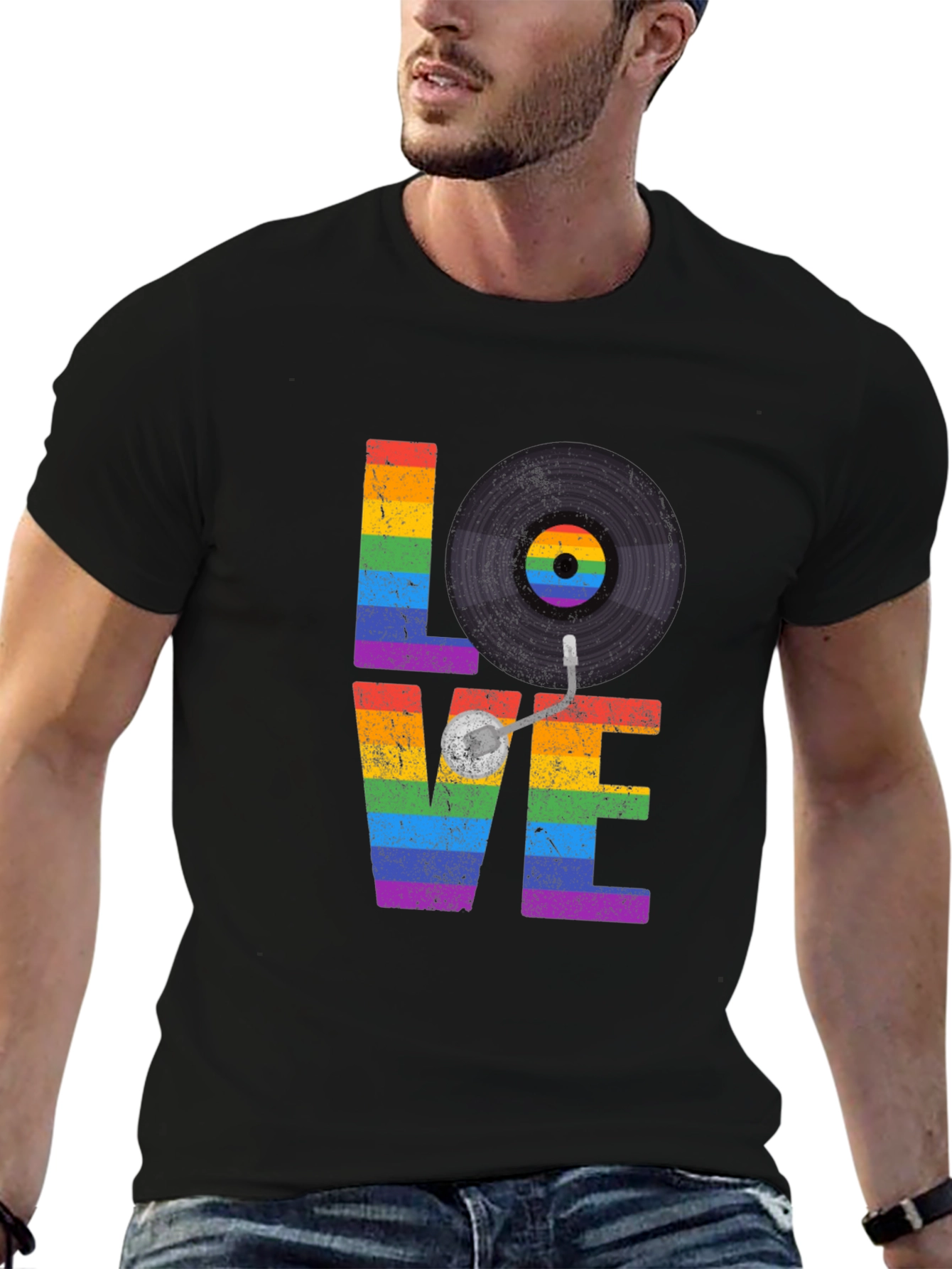 Love Vinyl Record LGBTQ Pride T-Shirt