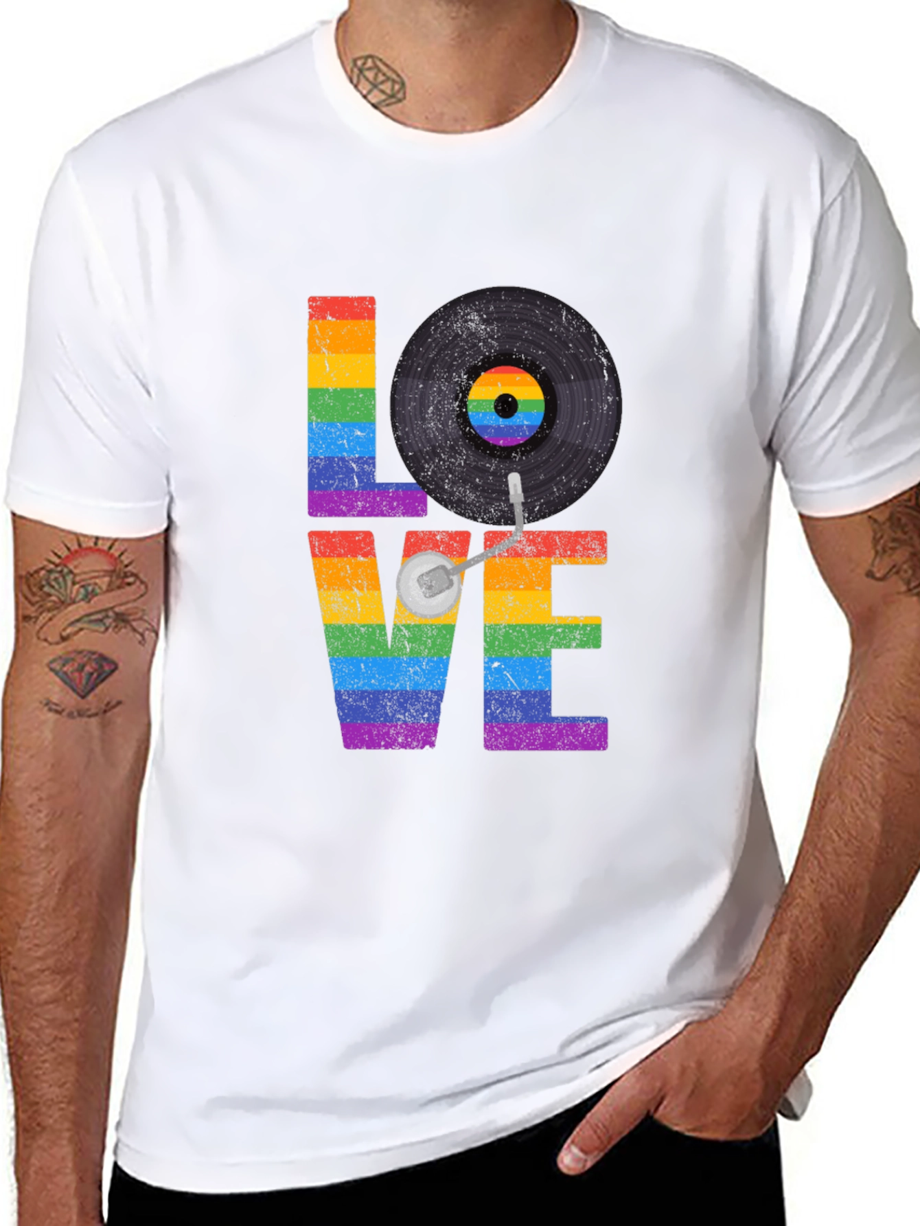 Love Vinyl Record LGBTQ Pride T-Shirt