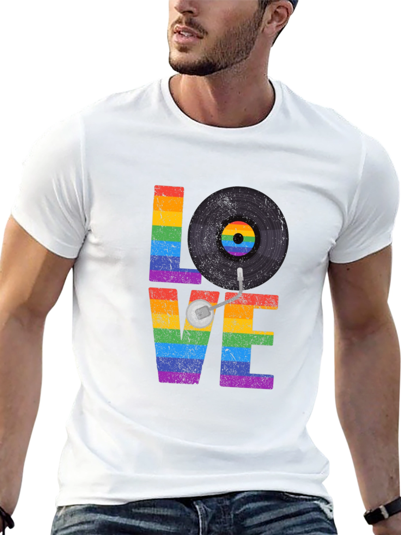 Love Vinyl Record LGBTQ Pride T-Shirt