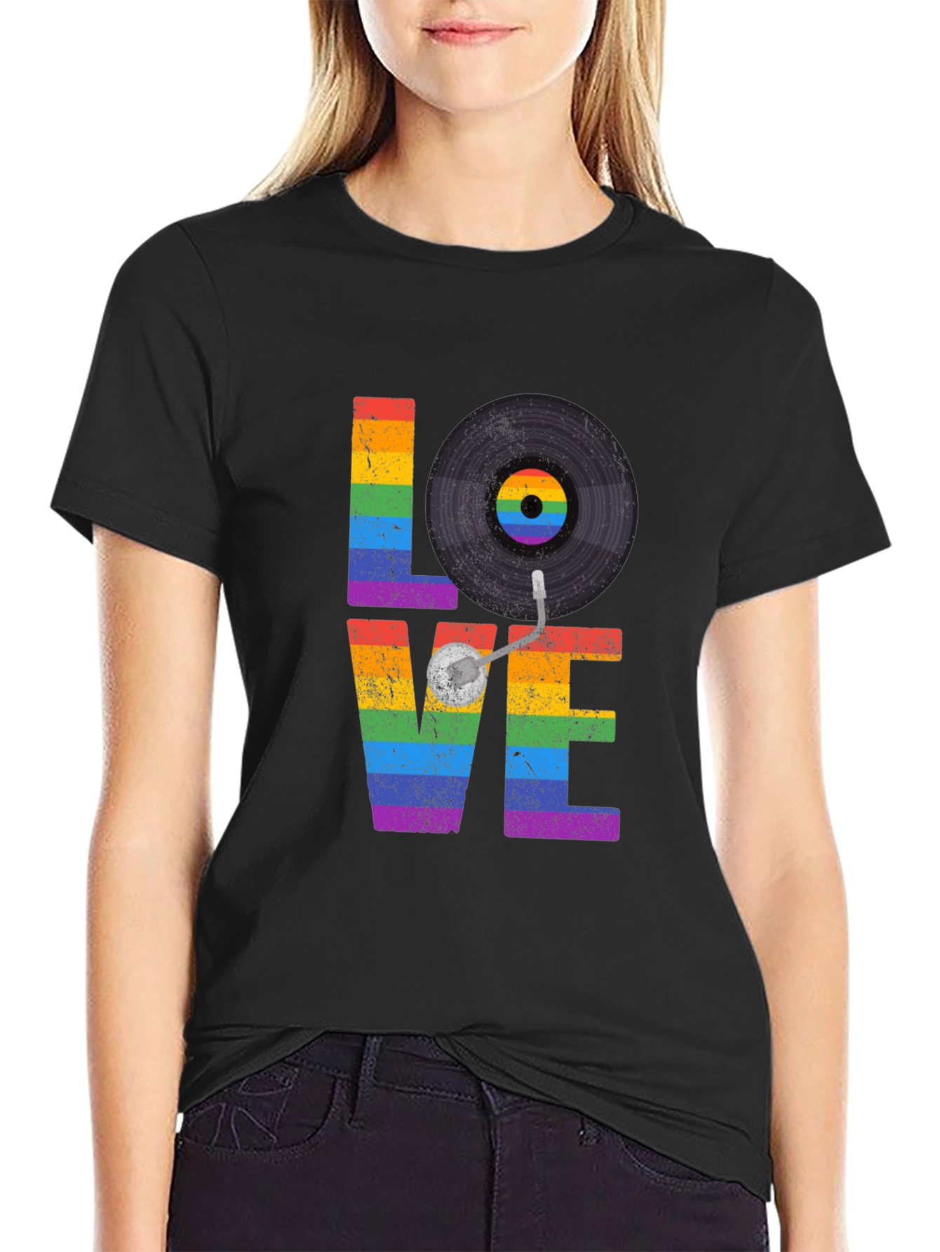 Love Vinyl Record LGBTQ Pride T-Shirt