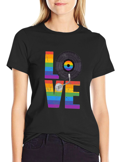 Love Vinyl Record LGBTQ Pride T-Shirt