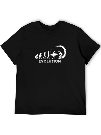 Surfing Evolution Graphic Tee - Black