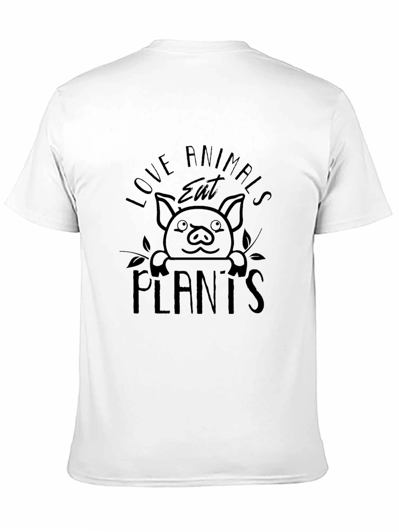 Love Animals Eat Plants Black Graphic T-Shirt