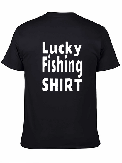 Lucky Fishing Shirt - Mens Black Tee