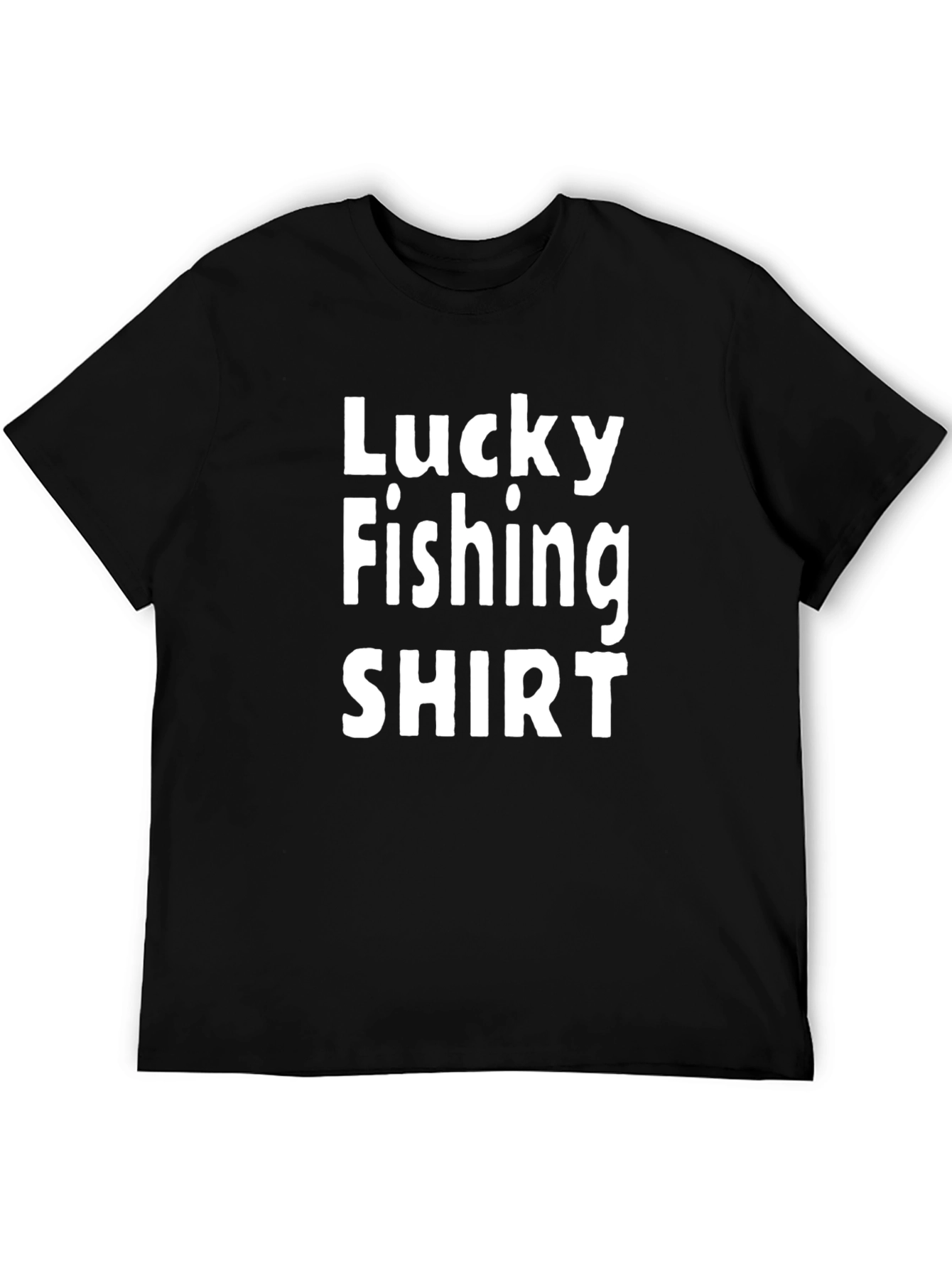 Lucky Fishing Shirt - Mens Black Tee