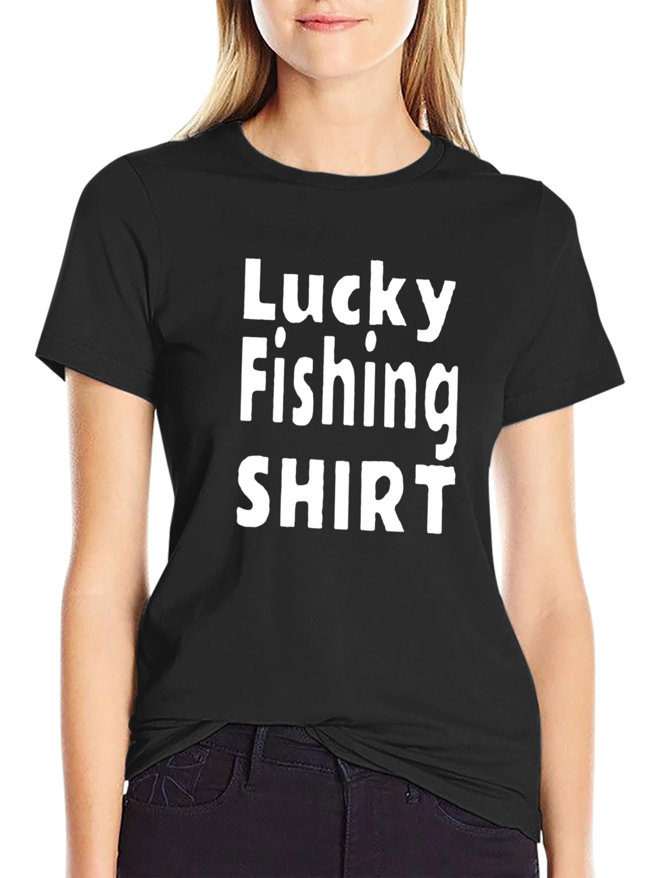 Lucky Fishing Shirt - Mens Black Tee