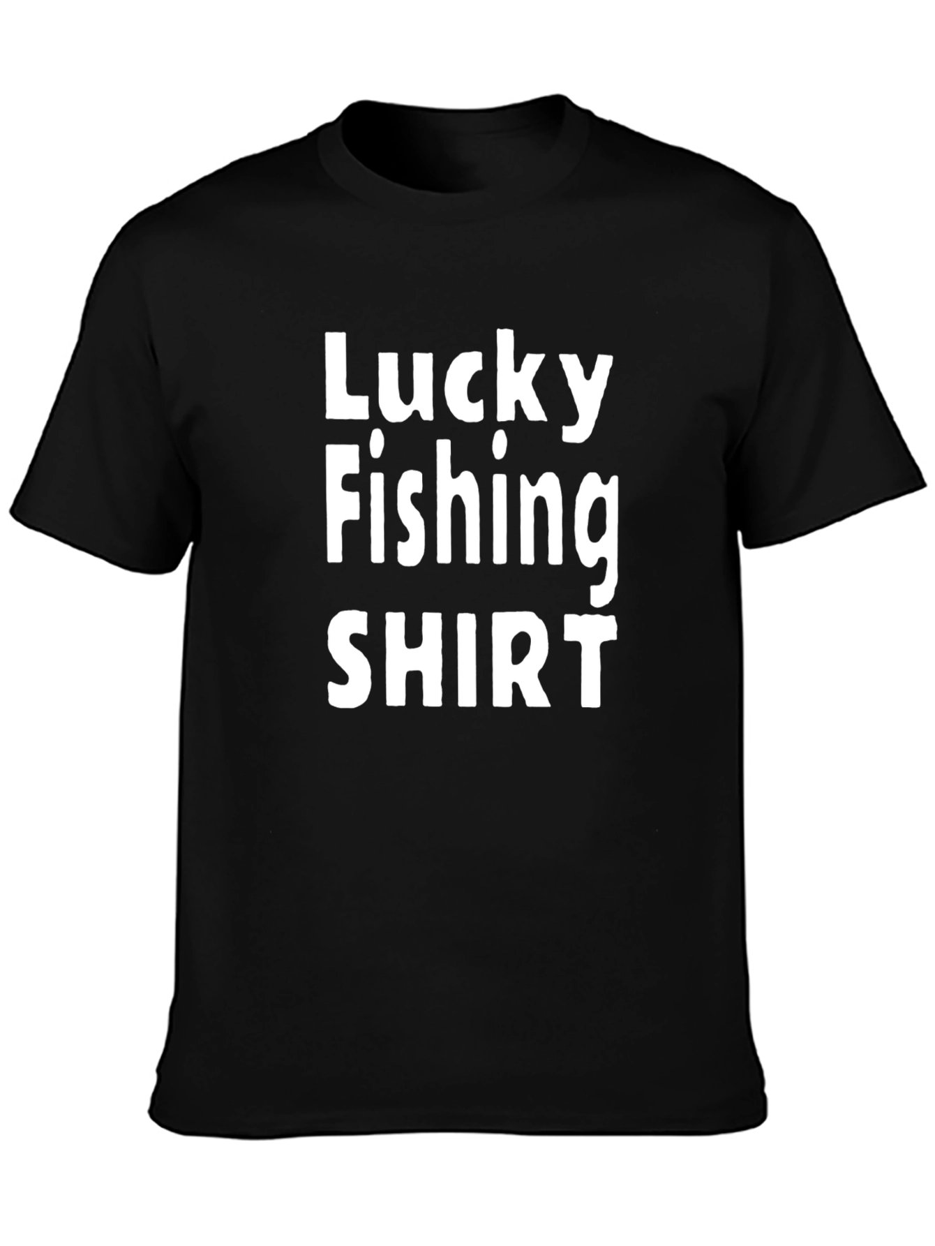 Lucky Fishing Shirt - Mens Black Tee
