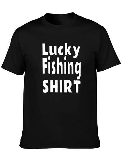 Lucky Fishing Shirt - Mens Black Tee