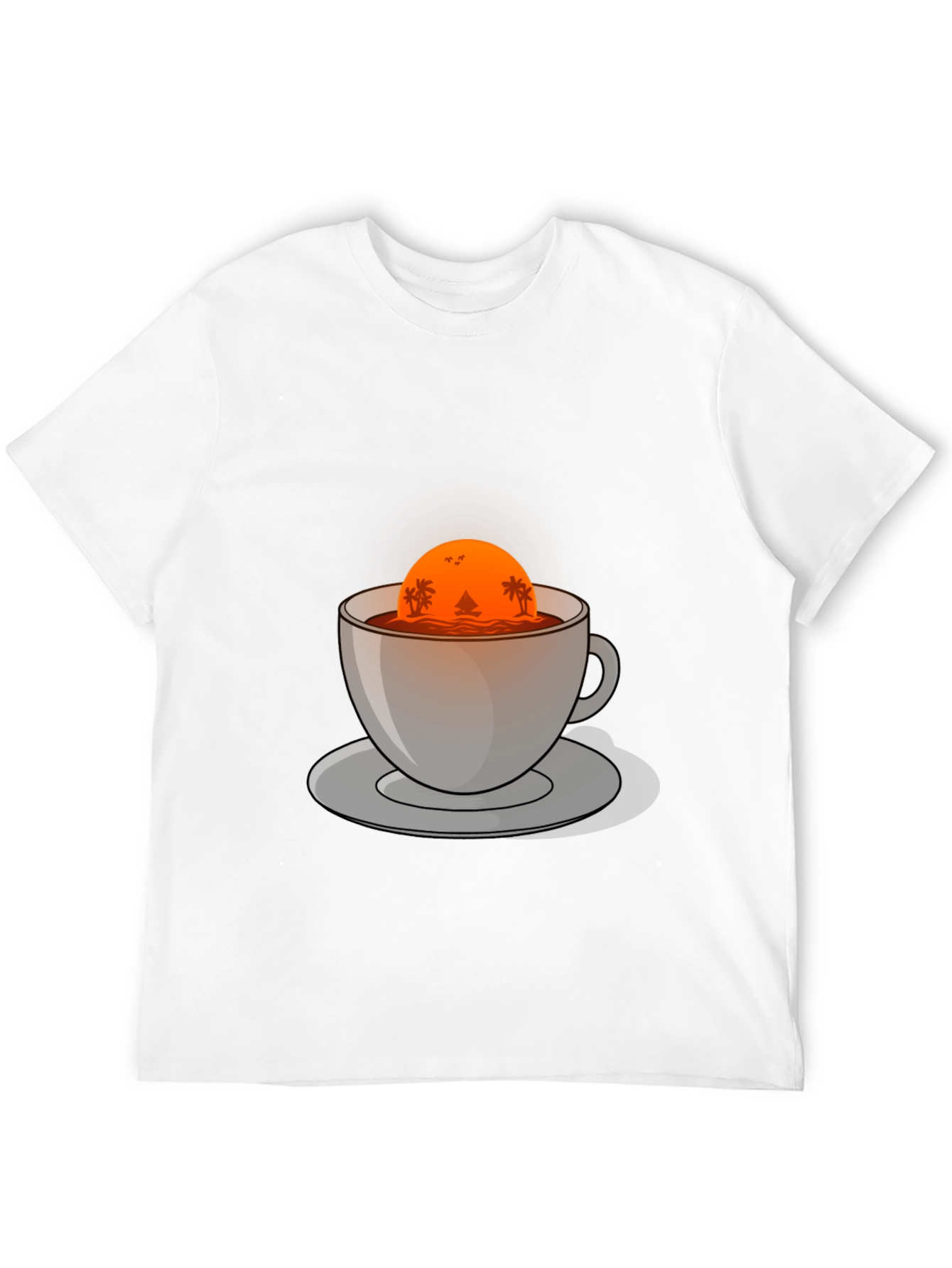 Sunset Coffee Graphic Tee - Island Vibes