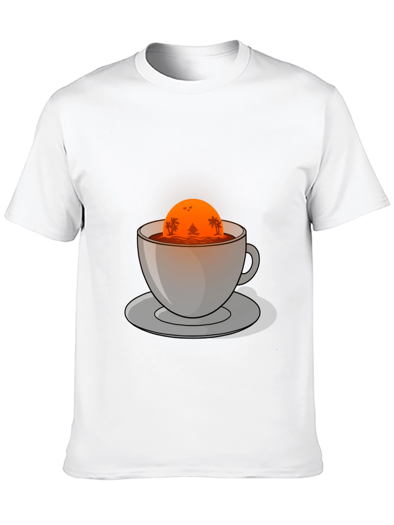 Sunset Coffee Graphic Tee - Island Vibes