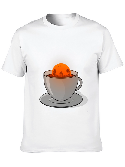 Sunset Coffee Graphic Tee - Island Vibes