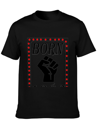 Born Black Fist Star Graphic Tee