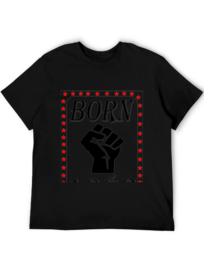 Born Black Fist Star Graphic Tee
