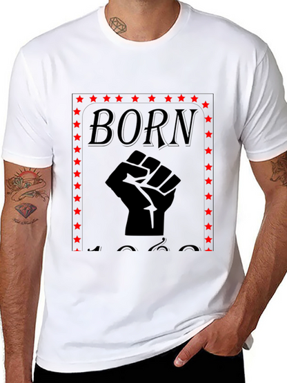 Born Black Fist Star Graphic Tee