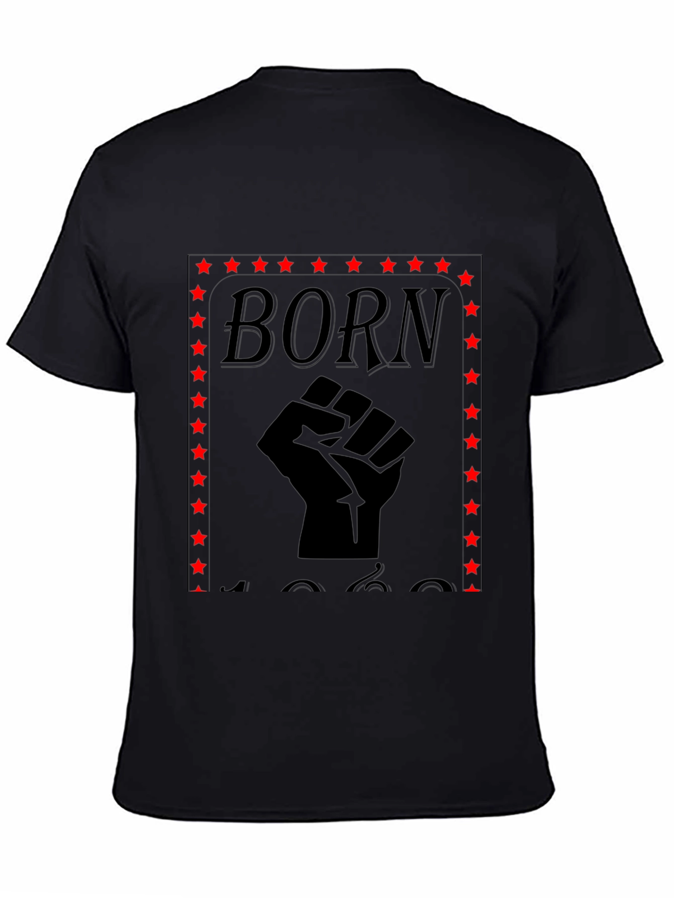 Born Black Fist Star Graphic Tee