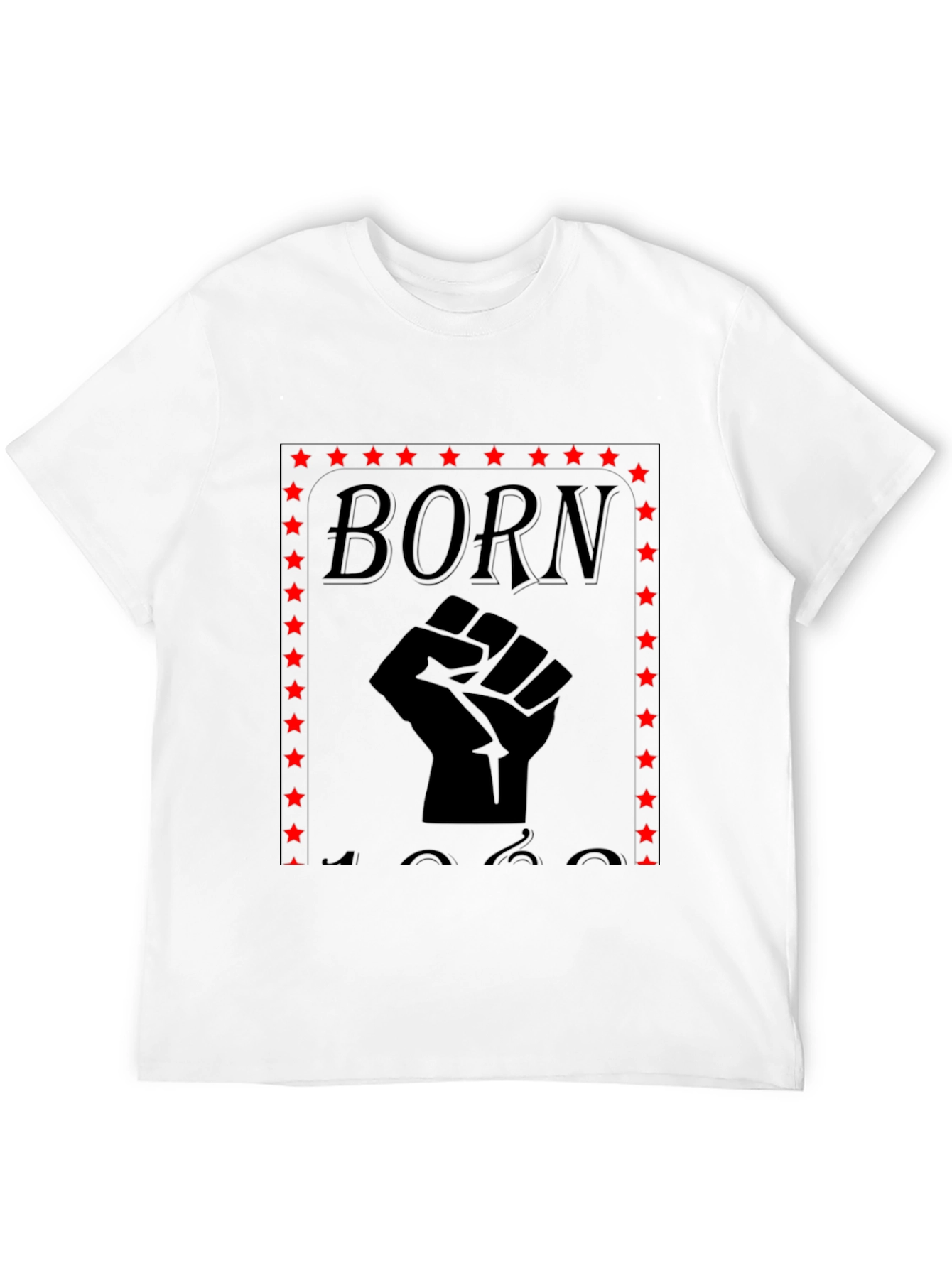 Born Black Fist Star Graphic Tee